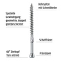 SCREW REBEL Terrassenschraube Edelstahl geh�rtet martensitisch mit Zulassung