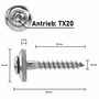 SCREW REBEL Spenglerschrauben Edelstahl A2 - TX20 - mit EPDM-Dichtscheibe  15 mm