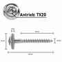 SCREW REBEL Spenglerschrauben Edelstahl A2 - TX20 - mit EPDM-Dichtscheibe  15 mm