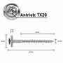 SCREW REBEL Spenglerschrauben Edelstahl A2 - TX20 - mit EPDM-Dichtscheibe  15 mm