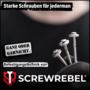 SCREW REBEL Spenglerschrauben Edelstahl A2 - TX20 - mit EPDM-Dichtscheibe  15 mm