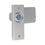 Rechteck-Knauf Alu F1 auf kantiger Rosette 10x30x86 mm, f�r Schlossk�sten mit 67 mm Befestigungsl�chern 