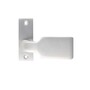 Rechteck-Knauf Alu F1 auf kantiger Rosette 10x30x86 mm, f�r Schlossk�sten mit 67 mm Befestigungsl�chern 