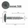 Fassadenschrauben Edelstahl A4 - TX - Flachkopf - f�r Fassadenplatten auf Holz