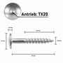 Fassadenschrauben Edelstahl A4 - TX - Flachkopf - f�r Fassadenplatten auf Holz