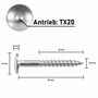 Fassadenschrauben Edelstahl A4 - TX - Flachkopf - f�r Fassadenplatten auf Holz