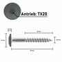 Fassadenschrauben Edelstahl A4 - TX - Flachkopf - f�r Fassadenplatten auf Holz