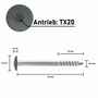 Fassadenschrauben Edelstahl A4 - TX - Flachkopf - f�r Fassadenplatten auf Holz