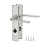 Aluminium WC-Dr�ckergarnitur F1 - WC-T�rbeschlag mit Besetztanzeige - 78 mm Entfernung - komplett mit Schildern und Griffen