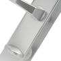 Aluminium WC-Dr�ckergarnitur F1 - WC-T�rbeschlag mit Besetztanzeige - 78 mm Entfernung - komplett mit Schildern und Griffen