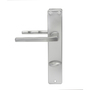 Aluminium WC-Dr�ckergarnitur F1 - WC-T�rbeschlag mit Besetztanzeige - 78 mm Entfernung - komplett mit Schildern und Griffen