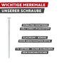 Fensterrahmenschraube 7,5 mm - Flachkopf - TX30 - verzinkt - d�bellose Fenstermontage