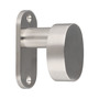 Edelstahl-Knauf oval fest mit Schild - V2A - links/rechts umstellbar - 67 mm Schraublochabstand