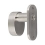 Edelstahl-Knauf oval fest mit Schild - V2A - links/rechts umstellbar - 67 mm Schraublochabstand