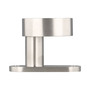 Edelstahl-Knauf oval fest mit Schild - V2A - links/rechts umstellbar - 67 mm Schraublochabstand