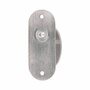 Edelstahl-Knauf oval fest mit Schild - V2A - links/rechts umstellbar - 67 mm Schraublochabstand