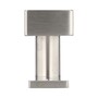 Edelstahl-Knauf fest mit Kurzschild - eckig - V2A - 32 x 85 x 6 mm - 67 mm Schraublochabstand