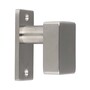 Edelstahl-Knauf fest mit Kurzschild - eckig - V2A - 32 x 85 x 6 mm - 67 mm Schraublochabstand
