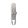 Edelstahl-Knauf oval fest mit Langschild - V2A - 72 mm Entfernung - 67 mm Schraublochabstand