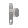 Edelstahl-Knauf oval fest mit Langschild - V2A - 72 mm Entfernung - 67 mm Schraublochabstand