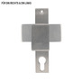 Edelstahl-Knauf eckig mit Langschild PZ - 32 x 156 x 6 mm - 72 mm Entfernung - 67 mm Schraublochabstand - V2A