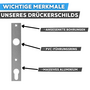 Langschild eckig 180x30x10 mm, 92 mm Entfernung 105 mm Schraublochabstand