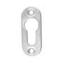 Schl�sselrosette f�r Schmalrahmen - oval - Aluminium gestanzt - 7 mm hoch - 50 mm Bohrlochabstand