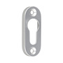Schl�sselrosette f�r Schmalrahmen - oval - Aluminium gestanzt - 7 mm hoch - 50 mm Bohrlochabstand