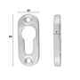 Schl�sselrosette f�r Schmalrahmen - oval - Aluminium gestanzt - 7 mm hoch - 50 mm Bohrlochabstand