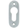 Schl�sselrosette f�r Schmalrahmen - oval - Aluminium gestanzt - 7 mm hoch - 50 mm Bohrlochabstand