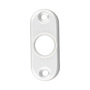 Dr�ckerrosette oval - Aluminium gestanzt - 25 x 65 x 7 mm - 50 mm Schraublochabstand