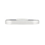 Dr�ckerrosette oval - Aluminium gestanzt - 25 x 65 x 7 mm - 50 mm Schraublochabstand