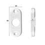 Dr�ckerrosette oval - Aluminium gestanzt - 25 x 65 x 7 mm - 50 mm Schraublochabstand