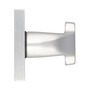Knauf-Dr�cker auf kantiger Alu-Rosette - fest-drehbar - 8 mm Vierkant - 50 mm Lochabstand - Aluminium F1