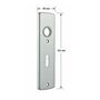 Kurzschild f�r Dr�cker und Buntbart-Schl�ssel - Aluminium F1 - 55 mm Entfernung - 40 x 165 mm