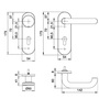 FH Wechselgarnitur - Edelstahl - oval - Kurzschild - PZ - 72 mm Entfernung - f�r Wohn-, B�ro- & Objektbereich
