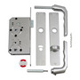 WC-T�r-Schloss Set - DIN Links - 20 x 235 mm Rundstulp - Garnitur F1