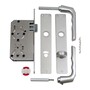WC-T�r-Schloss Set 20x235 Din Rechts mit Griffen und Blenden F1