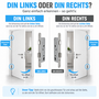 Badezellenschloss - silberne Stulpe 18x235 mm - Dornma� 55 mm - Entfernung 78 mm - Nuss 8 mm - eintourig