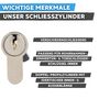 Profilzylinder 27 / 27 Doppel-Schlie�zylinder - verschiedenschlie�end