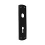Kurzschild f�r Zimmert�r-Kastenschl�sser - 155 x 38 mm - Buntbart - 55 mm Entfernung - Hostalen Kunststoff - schwarz