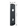 Kurzschild f�r Zimmert�r-Kastenschl�sser - 155 x 38 mm - Buntbart - 55 mm Entfernung - Hostalen Kunststoff - schwarz