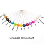 50 Perlennadeln 10mm 1cm L60mm Perlkopf Perlen Anstecknadeln Hochzeitsnadeln Nadeln
