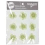 9 Bl�ten 2,5cm Organza Sticker mit Perlen Aufkleber selbstklebend Bl�mchen Blumen