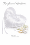 Ringkissen Kissen Herz wei� B16cm L14cm Hochzeit Ringhalter Eheringe Ringe