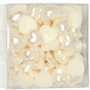 Streudeko Herzen Kunststoff Perlmutt creme 100 St�ck 12mm Hochzeit Tischdeko