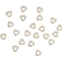 Streudeko Herzen Kunststoff Perlmutt creme 100 St�ck 12mm Hochzeit Tischdeko