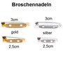 150 Anstecknadeln Broschenadeln Nadeln Schmucknadeln 2,5cm gold o silber Broschennadeln 