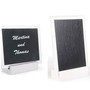 Tischkarte Platzkarte Tafel 9x7cm Fu� wei� o silber Hochzeit Taufe Kommunion