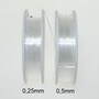 Perlenfaden Perlonfaden Nylonfaden Faden transparent 0,25mm 50m 